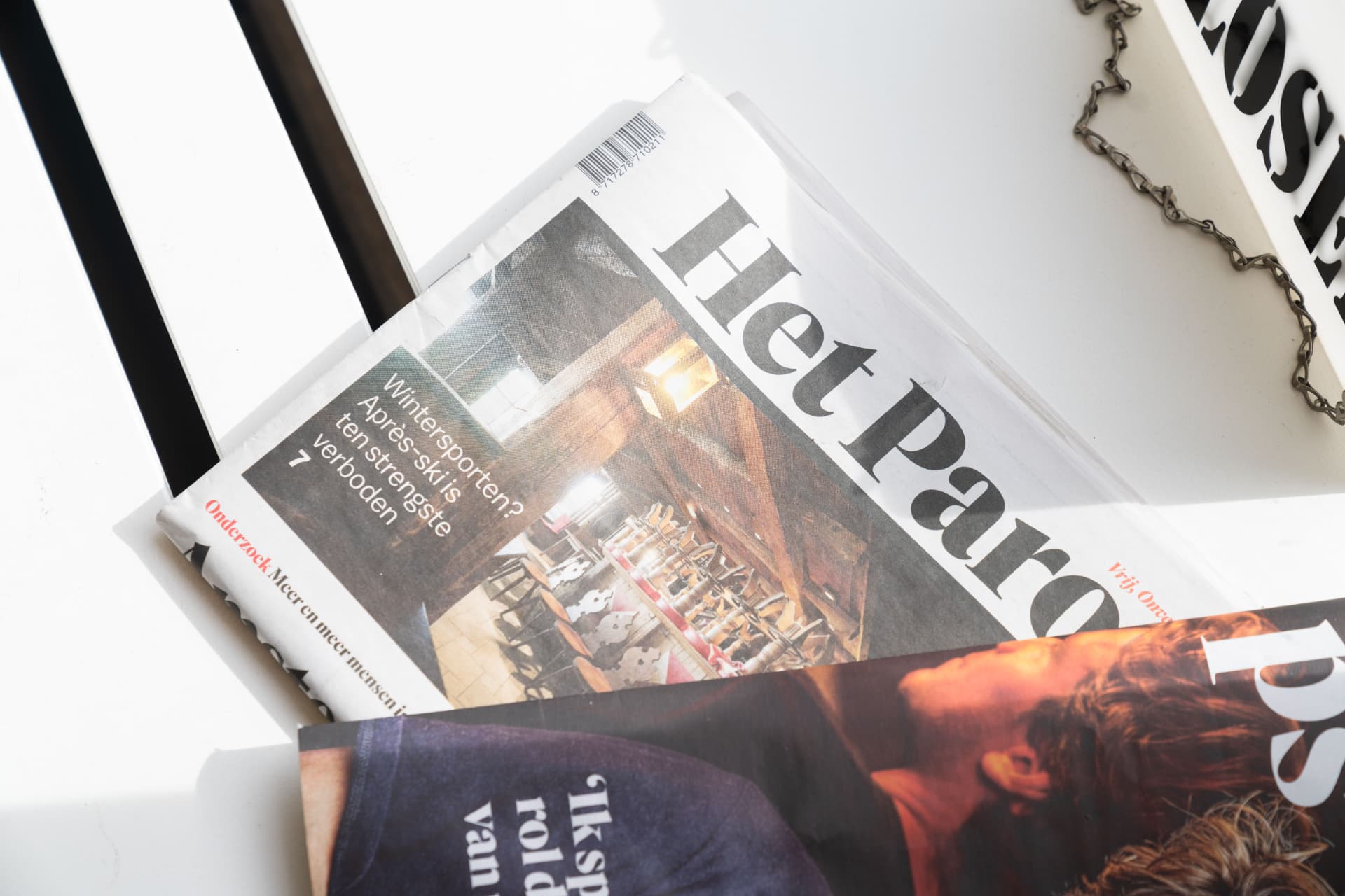 Kranten en magazines in de winkel